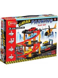   Детски паркинг - гараж Heroes на 2 нива, 35 х 27 х 7 см, 3+ години