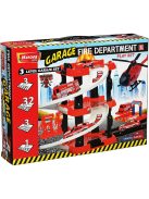 Детски паркинг - гараж Heroes на 3 нива и 3 колички, Пожарникарска станция, 35 х 27 х 7 см, 3+ години