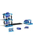 Детски паркинг - гараж Heroes на 3 нива и 3 колички, Полицейски участък, 35 х 27 х 7 см, 3+ години