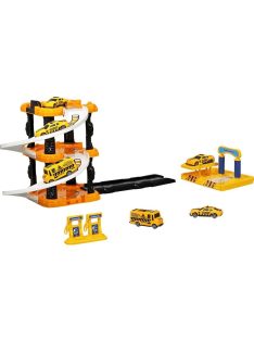   Детски паркинг - гараж Heroes на 3 нива и 3 колички, Строителна площадка, 35 х 27 х 7 см, 3+ години