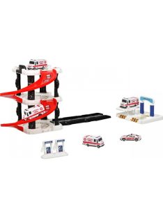   Детски паркинг - гараж Heroes на 3 нива и 3 колички, Болница, 35 х 27 х 7 см, 3+ години