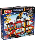 Детски паркинг - гараж Heroes на 3 нива и 2 писти, 3 колички, Голям 44х38х7 см, 3+ години