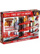 Детски паркинг - гараж Heroes на 4 нива, 3 големи площадки и асансьор, Пожарникарска станция, 44х32х7 см, 3+ години