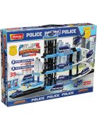 Детски паркинг - гараж Heroes на 4 нива, 3 големи площадки и асансьор, Полицейски участък, 44х32х7 см, 3+ години