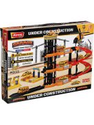 Детски паркинг - гараж Heroes на 4 нива, 3 големи площадки и асансьор, Строителен обект, 44х32х7 см, 3+ години