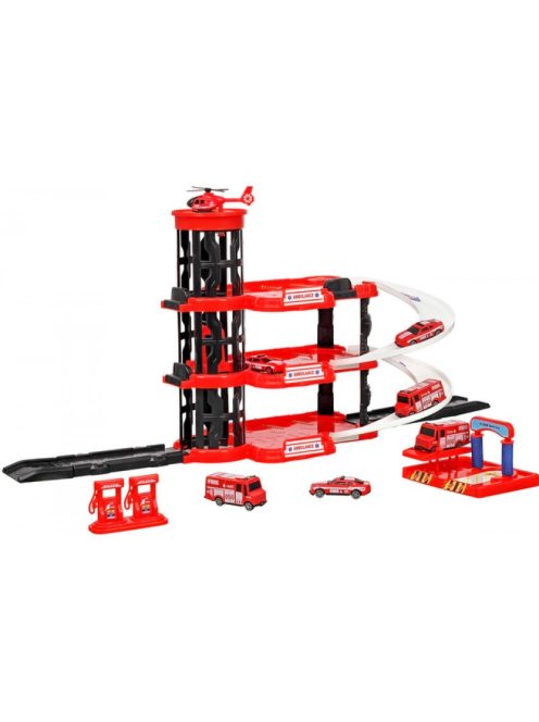 Детски паркинг - гараж Heroes на 4 нива, 3 големи площадки и асансьор, Болница, 44х32х7 см, 3+ години