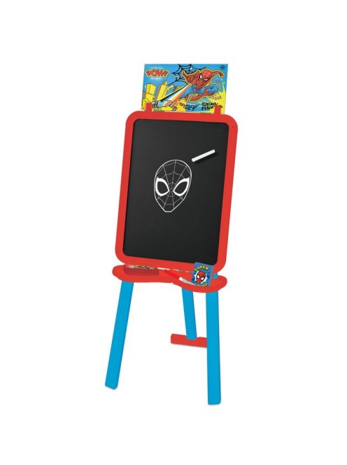 Дъска за рисуване Disney Spiderman, Двустранна с тебешири и флумастери, 125 см, 3+ години
