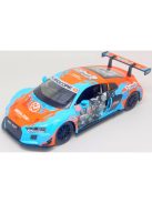 Метална кола 1:24 Audi R8 LMS с дизайн на WASA, Звук и светлини, отваряеми врати, преден капак и багажник