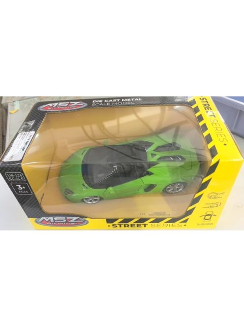 Метална кола 1:24 Lamborghini Aventador Roadster с отваряеми врати преден капак и багажник