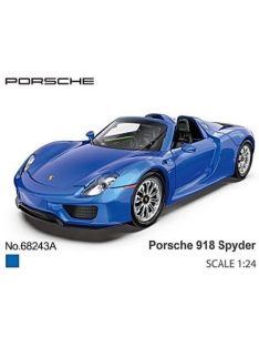   Метална кола 1:24 Porsche 918 Spyder с отваряеми врати преден капак и багажник