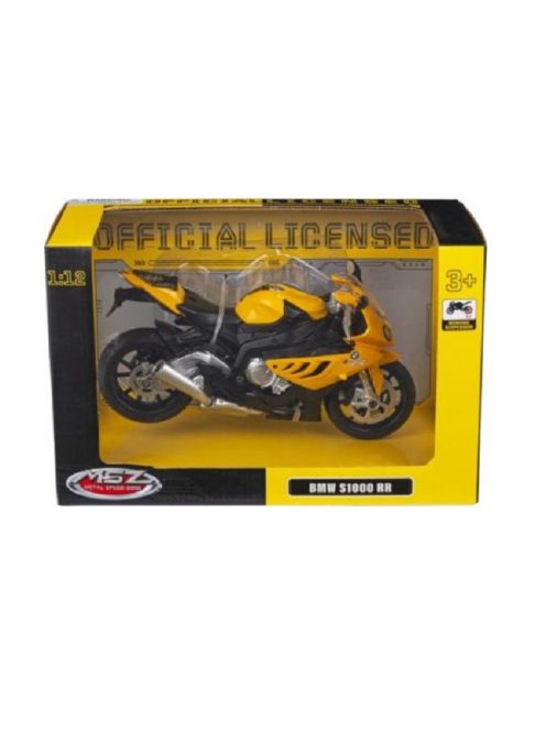 Метален мотор 1:18 YAMAHA YZF-R1 с амортисьори, Жълт/Черен