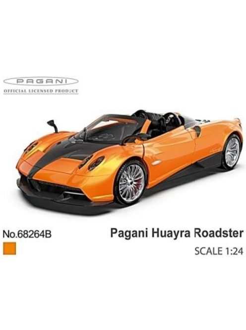 Метална кола 1:24 Pagani Huayra Roadster с отваряеми врати преден капак и багажник