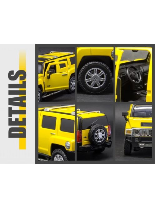 Метална кола 1:24 Hummer H3 с отваряеми врати преден капак и багажник