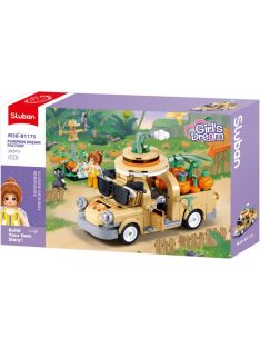   Конструктор Sluban Girl's Dream: Пикап с Плодове (292 ч.) с 3 фигурки, 38х24х7 см