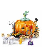 Конструктор Sluban Girl's Dream: Каретата Тиква на Пепеляшка с кончета (320 ч.) с 4 фигурки, 38х29х7 см