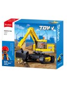 Конструктор Sluban Сити Верижен Багер 152 ел. и 1 фигурка, 29х24х6 см, 860667