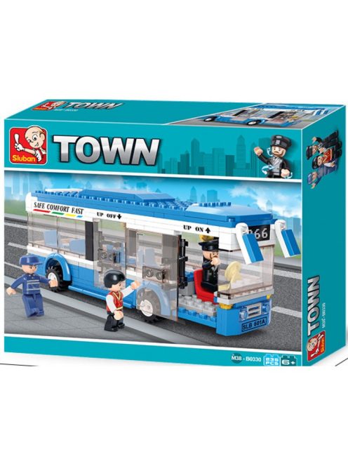 Конструктор Sluban Сити градски автобус 235 ел. с 3 фигурки 29х24х6