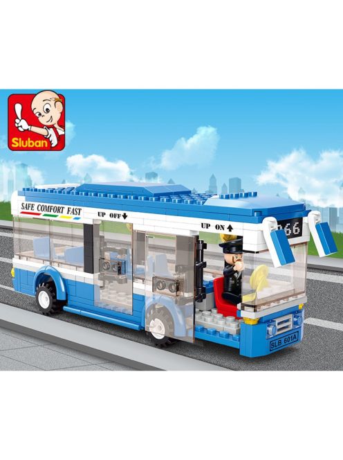 Конструктор Sluban Сити градски автобус 235 ел. с 3 фигурки 29х24х6