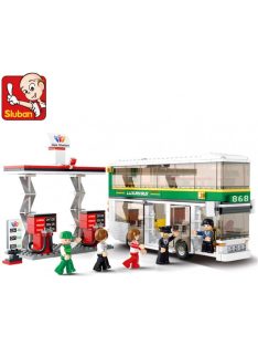   Конструктор Sluban Сити двуетажен градски автобус 402 ел. с 5 фигурки 48х29х7