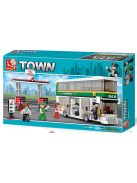 Конструктор Sluban Сити двуетажен градски автобус 402 ел. с 5 фигурки 48х29х7