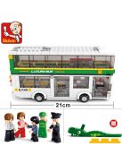 Конструктор Sluban Сити двуетажен градски автобус 402 ел. с 5 фигурки 48х29х7