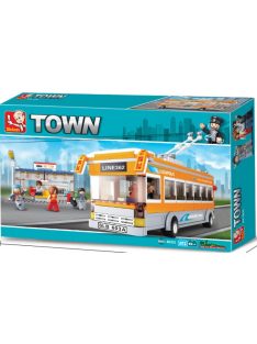   Конструктор Sluban Сити тролейбус 465 ел. с 5 фигурки 48х29х7