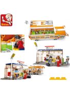 Конструктор Sluban Сити тролейбус 465 ел. с 5 фигурки 48х29х7