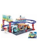 Конструктор Sluban Сити Метрополис Магазин за ел. коли и зарядна станция 402 ел. с 5 фигурки, 48х29х7 см