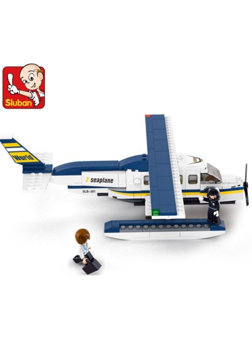 конструктор Sluban Авиация Хидроплан 214 ел. с 2 фигурки 29х24х6
