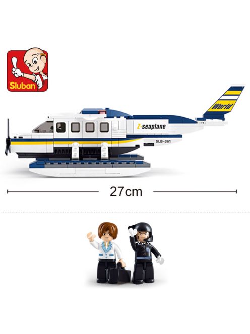 конструктор Sluban Авиация Хидроплан 214 ел. с 2 фигурки 29х24х6