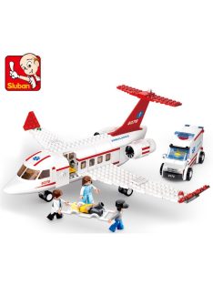   Конструктор Sluban Авиация Самолет Въздушна Линейка 335 ел. с 4 фигурки 38х29х7