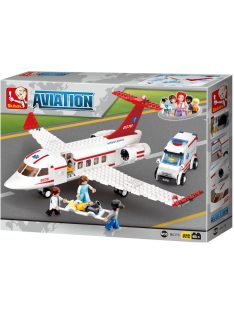   Конструктор Sluban Авиация Самолет Въздушна Линейка 335 ел. с 4 фигурки 38х29х7