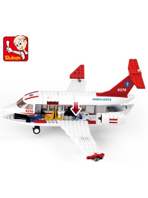 Конструктор Sluban Авиация Самолет Въздушна Линейка 335 ел. с 4 фигурки 38х29х7