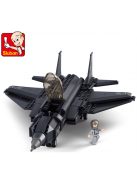 конструктор Sluban Армия Изстребител Светкавицата с 1 фигурка 252 ел. 43х29х7