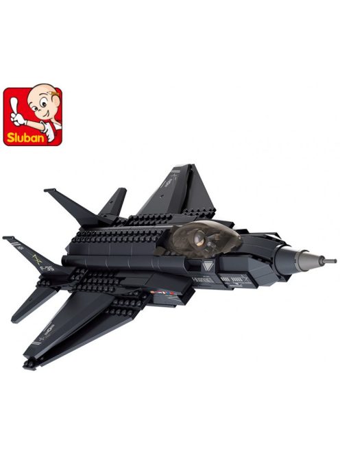 конструктор Sluban Армия Изстребител Светкавицата с 1 фигурка 252 ел. 43х29х7