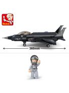 конструктор Sluban Армия Изстребител Светкавицата с 1 фигурка 252 ел. 43х29х7