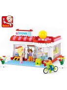Конструктор Sluban Girl's Dream: Супермаркет (289 ч.) с 3 фигурки, 38х29х7 cm
