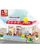 Конструктор Sluban Girl's Dream: Супермаркет (289 ч.) с 3 фигурки, 38х29х7 cm