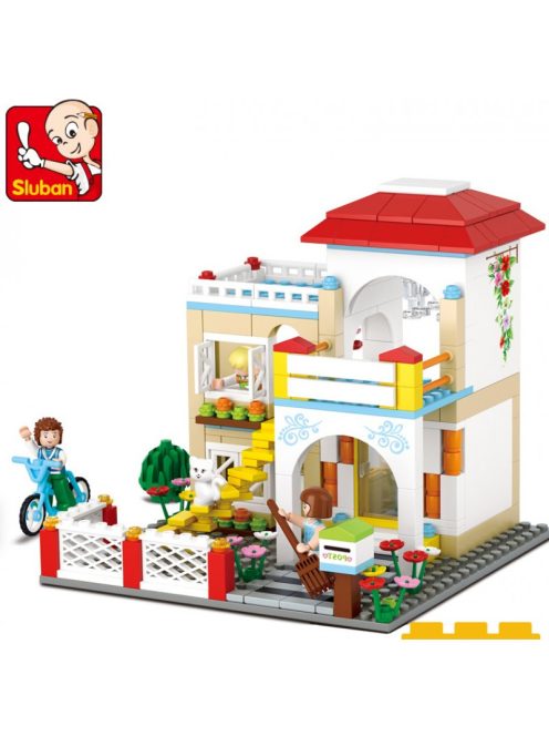 Конструктор Sluban Girl's Dream: Сладка Къща (380 ч.) с 4 фигурки, 38х29х7 cm