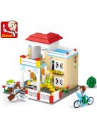 Конструктор Sluban Girl's Dream: Сладка Къща (380 ч.) с 4 фигурки, 38х29х7 cm