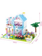 Конструктор Sluban Girl's Dream: Вила с градина (539 ч.) с 5 фигурки, 43х38х8 cm