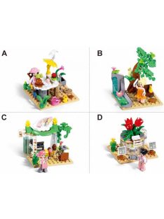   Конструктор Sluban Girl's Dream: Метрополис Ботаническа Градина (71 ч.) с 1 фигурка, 12х12х6 см