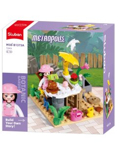   Конструктор Sluban Girl's Dream: Метрополис Ботаническа Градина (71 ч.) с 1 фигурка, 12х12х6 см