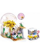 Конструктор Sluban Girl's Dream: Метрополис Ботаническа Градина (299 ч.) с 3 фигурки, 38х29х7 cm