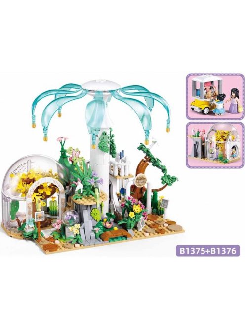 Конструктор Sluban Girl's Dream: Метрополис Ботаническа Градина (299 ч.) с 3 фигурки, 38х29х7 cm