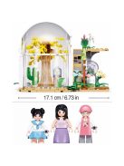Конструктор Sluban Girl's Dream: Метрополис Ботаническа Градина (299 ч.) с 3 фигурки, 38х29х7 cm