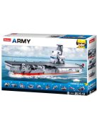 конструктор Sluban Армия Самолетоносач 10 в 1 комбинирай 10 те модела военни машини в самолетоносач 361 ел. 43х29х7