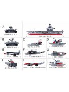 конструктор Sluban Армия Самолетоносач 10 в 1 комбинирай 10 те модела военни машини в самолетоносач 361 ел. 43х29х7