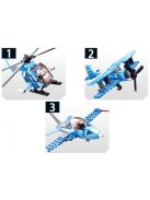  конструктор Sluban Армия Изстребител 6 в 1 сглобете 6 отделни модела в голям изстребител с 6 фигурки 728 ел. 48х38х8