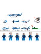  конструктор Sluban Армия Изстребител 6 в 1 сглобете 6 отделни модела в голям изстребител с 6 фигурки 728 ел. 48х38х8